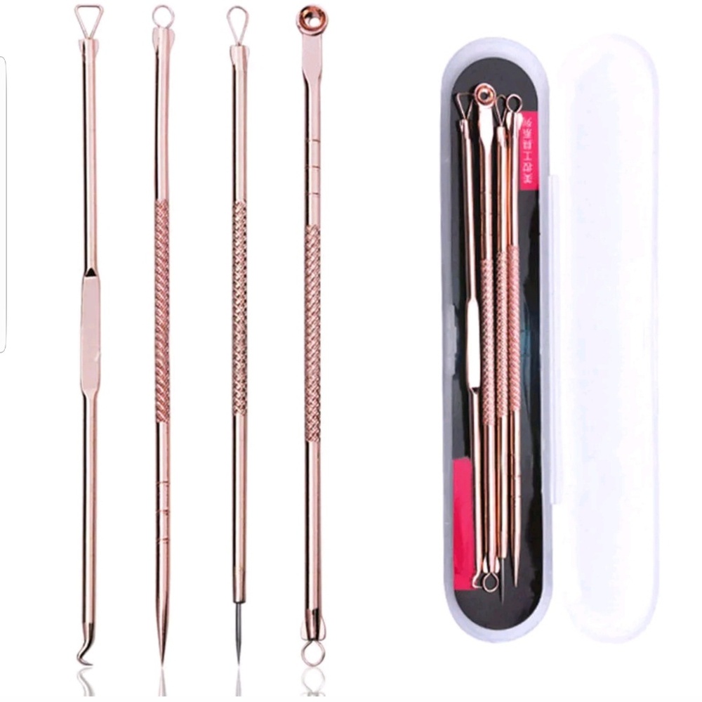 🔥THE BEST🔥Rose gold pimple popping kit!